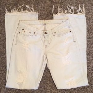 Abercrombie &Fitch-Light wash Flare Distressed-6R